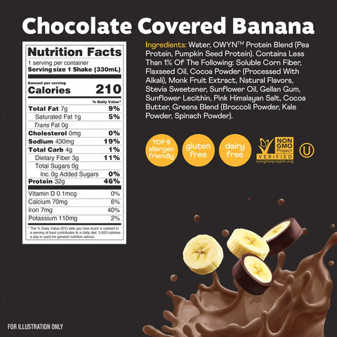 Chocolate Covered Banana Pro Elite Protein Shake