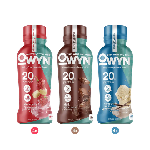 Strawberry Banana, Dark Chocolate, Smooth Vanilla Protein Shake Variety Pack